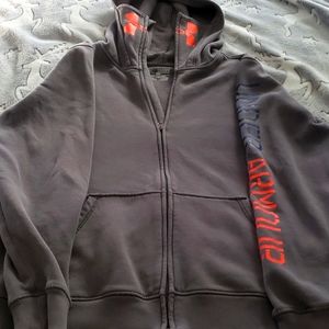 Youth xl under Armour  gray zip hoodie